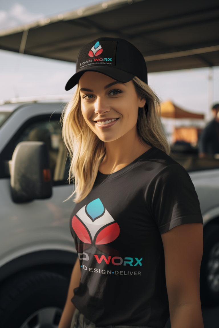 Girl Logo Worx Black T and ball cap